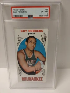 1969 Topps Basketball Guy Rodgers #38 PSA 6 EX-MT "Milwaukee Bucks" 🏀🏀  - Picture 1 of 3