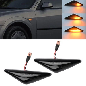 LED Seitenblinker Laufblinker Blinker Schwarz Smoke Für Ford Focus I Mondeo III - Bild 1 von 10