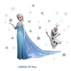 Ice Queen 2 Elsa Olaf Wall Tattoo Wall Sticker Frozen Wall Sticker Kids Room 