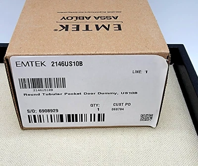 Maniquí de puerta de bolsillo tubular redonda Emtek 2146US10B bronce frotado con aceite NUEVO $59 Foto 1 de 4