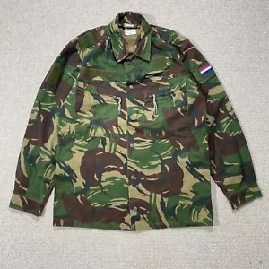 VINTAGE Dutch Army Jacket Mens Medium Camouflage Military Field Coat Camo 1990 - Picture 1 of 12