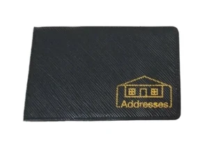 Black Mini Address Book Phone Number Contact Pocket Size Vintage Classic  - Picture 1 of 6