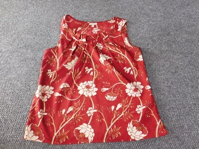 Talbots Womens Blouse SP Petites floral red coastal pullover top graphic - Image 1 of 4