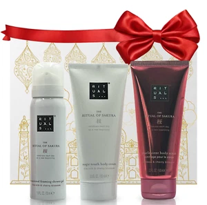 The Ritual of Sakura Body Scrub 100ml + Foam 50ml + Body Cream 100ml Travel Size - Picture 1 of 5