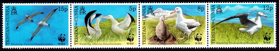 Тристан да Кунья 1999 Странствующий Альбатрос - Полный Набор WWF Как новый без наклеек и следов Полоса SC 635a - Изображение 1 из 1
