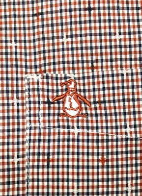 PENGUIN REGULAR FIT 100% COTTON SHIRT BROWN & BLACK PLAID Sz X-LARGE, XL - Image 1 of 4