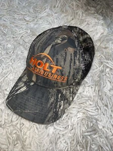 Holt Agribusiness Hat Trucker Mesh Strapback Camouflage Baseball Hat - Picture 1 of 6