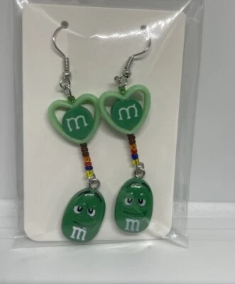 Pendientes M&Ms (verde) Foto 1 de 2