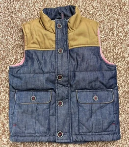 TED BAKER Boys Blue Cotton Padded Gilet Age 6 - Picture 1 of 8
