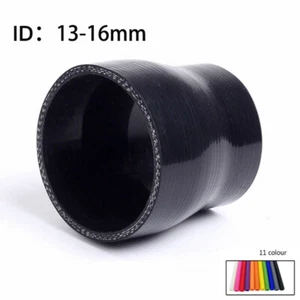 Black For ID: 13mm To 16mm Straight Silicone Hose Intercooler Coupler Tube New  - Imagen 1 de 5