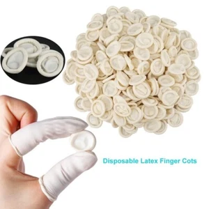 Einweg Latex Fingerbetten 100 Stck. Gummi Fingerspitzen Schutz - Bild 1 von 4