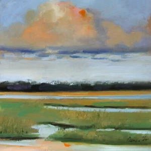 PAESAGGIO UCRAINO Dipinto ad olio contemporaneo 8x8 UCRAINA - Foto 1 di 12