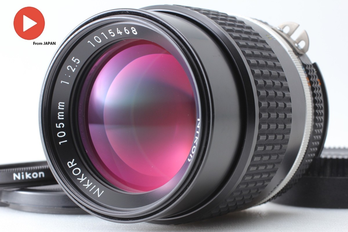 Nikon AI-S Camera Lenses 105mm Focal f/2.5 Maximum Aperture Nikon AI-S Camera Lenses 105mm Focal f/2.5 Maximum Aperture