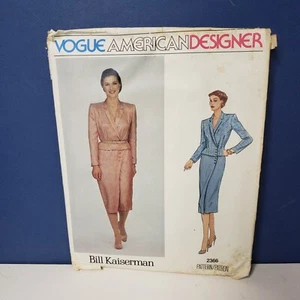 VOGUE AMERICAN DESIGNER 2366 Bill Kaiserman Misses Top & Skirt Tag SIZE 12 UNCUT - Picture 1 of 5