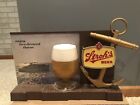 Panneau de bière vintage paille ancre 3D et verre à bière profiter du feu bar à saveur brassé au feu