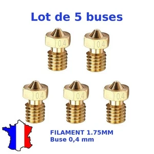 lot de 5 buses 0.4 mm Nozzle Print Head for 1.75mm J-head/E3D ABS PLA 3D Printer - Photo 1/3