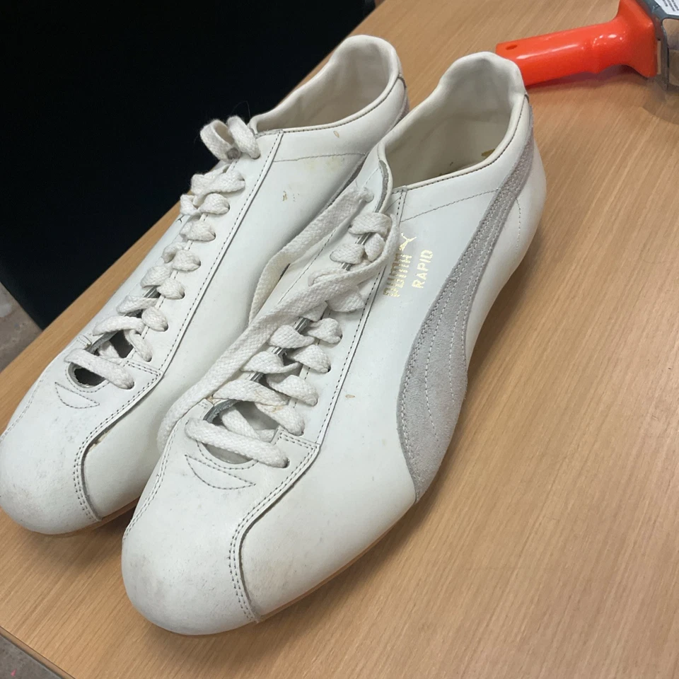 RARE Vintage PUMA RAPID FIFA Made in Yugoslavia Cleats Puma Cat Eye 12Men's - Image 1 of 4