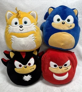 2023 Sonic The Hedgehog Squishmallow Set Of 4 Sonic, Knuckles, Tails & Shadow - Picture 1 of 21
