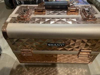 Shany Makeup Train Case - Professional Lockable Cosmetic Box w/Drawer ROSE GOLD - Image 1 of 4
