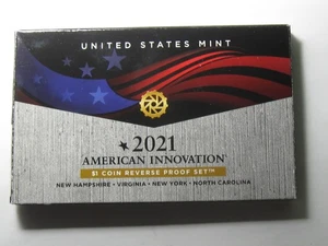 2021-S American Innovations $1 REVERSE Proof 4 Coin Proof Set OGP/COA - #11312-3 - Picture 1 of 4