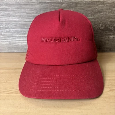 DE COLECCIÓN Gorra McDonald's Gorra Snap Back Para Hombre Grande Rojo Camionero Malla Hecha en EE. UU. Años 80 Foto 1 de 4