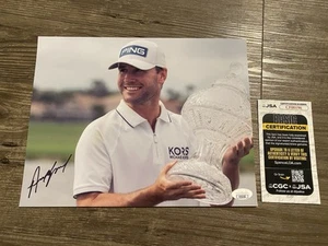 Austin Eckroat Signed 8.5x11 Photo Masters US Open 2025 Rookie Golf JSA - Imagen 1 de 1