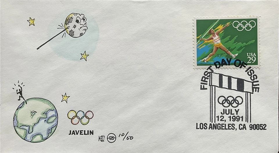 Steve Wilson Hand Painted 2556 Olympics Javelin  - Image 1 of 1