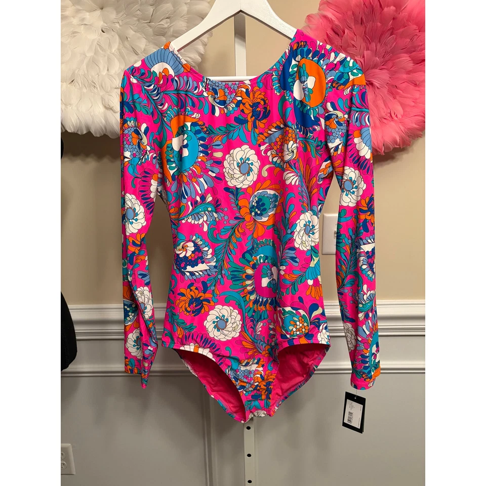 BAÑADOR KATE SPADE DE UNA PIEZA ROSA RADIANTE MAR JARDÍN TALLA XL NUEVO CON ETIQUETAS Foto 1 de 4