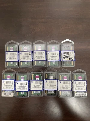 11x Various Kingston 2GB 1Rx8 DDR3-1333MHz PC3-10600S SODIMM RAM KVR1333D3S8S9/2 - Image 1 of 2
