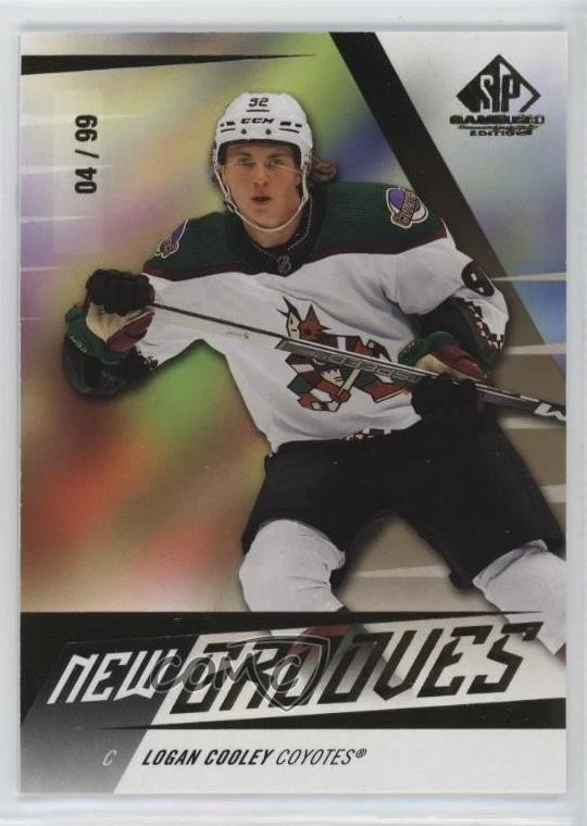 2023 Upper Deck SP Game Used New Grooves Gold /99 Logan Cooley #NG-19 Rookie RC - Image 1 of 2