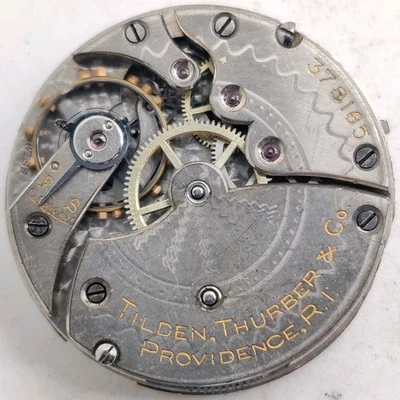 Vintage Tilden Thurber & Co. High Grade watch movement runs for repair 29mm - Image 1 of 4