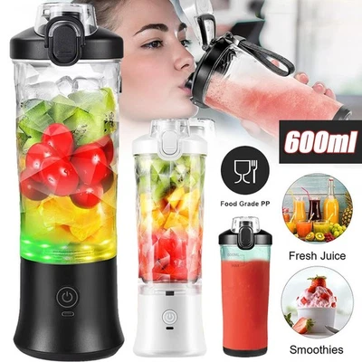 600ml Klein Blender Smoothie Maker Tragbarer Mixer Mini Standmixer Saft Mixer DE - Bild 1 von 4