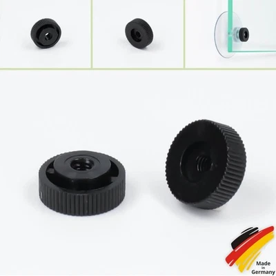 1-100 x Rändelmutter M4 Gewinde Mutter Schrauben Saugnäpfe schwarz Kunststoff  - Bild 1 von 4