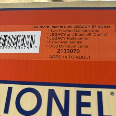 Lionel Southern Pacific Lark Legacy E7A & E7B 2133072 - Image 1 of 4
