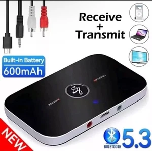 Bluetooth 5.3 Adapter Transmitter Empfänger Sender 2in1 Aux Audio TV Kopfhörer - Bild 1 von 7