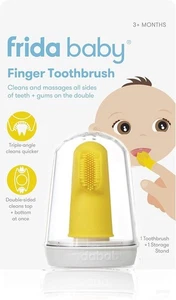 Frida Baby Finger Toothbrush with Storage Case - YELLOW - NEW UK STOCK - Picture 1 of 1