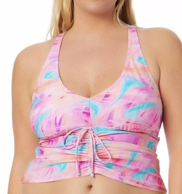 California Waves WAVE AFTER WAVE MULTI Tie-Dye Tankini Top Sz 12/14 NWT - Image 1 of 4
