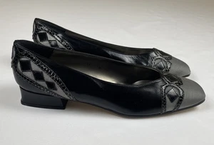 Vintage Margaret J Women’s Size 10 1980s Black Leather Pump - Picture 1 of 8
