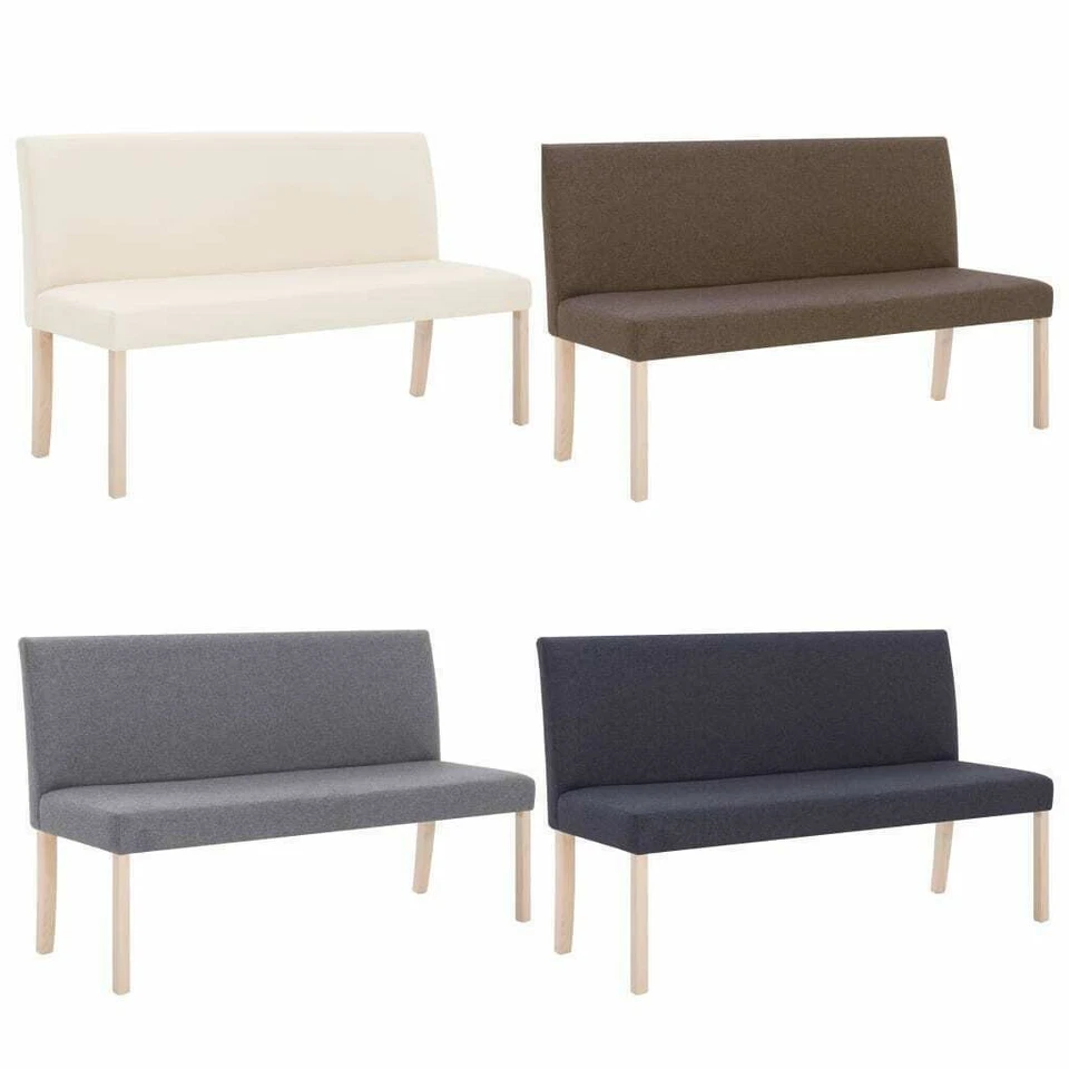 Sitzbank mit Rückenlehne 139cm Polsterbank Esszimmerbank Bank Sofa Polsterbank - Bild 1 von 1