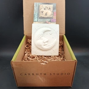 1993 Carruth Studio Man-In-The-Moon Cement Wall Hanging Plaque 4” NIB OBO - Picture 1 of 10