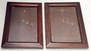 2 rare cornici in legno 5x7 per faro 4"x6 noce conclave 1 paio vintage Thailandia - Foto 1 di 14