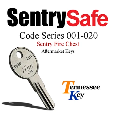 ILCO / SENTRY AFTERMARKET Sentry Safe & Fire Box keys / Select your key code / Series 001 - 020