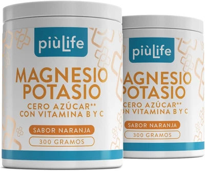 Magnesio Y Potasio En Polvo 600G Naranja Piùlife, Potasio Y Magnesio Con Vit C,  - Imagen 1 de 4