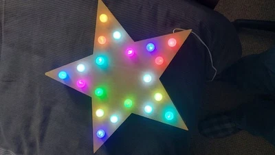 luces led en estuche de madera en forma de estrella cambio lento relajante Foto 1 de 4
