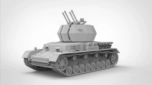 3D Printed 1/72/87/144 German Flakpanzer IV “Wirbelwind” Unpainted Model Kit - Picture 1 of 5