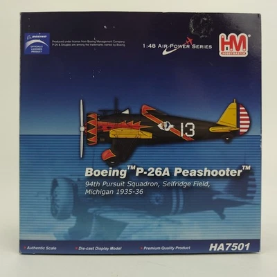 Hobby Master 1:48 Boeing P-26A Peashooter 94th Pursuit Squadron Michigan HA7501 - Image 1 of 4