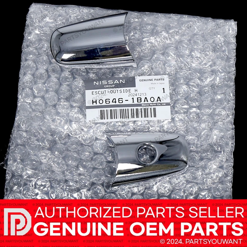 GENUINE Nissan Infiniti OEM Outside Exterior Door Handle Cover Escutcheon SET Foto 1 de 4