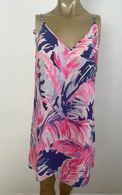 Vestido de seda Lilly Pulitzer para mujer S Lela True Blue Paradise Point Foto 1 de 4