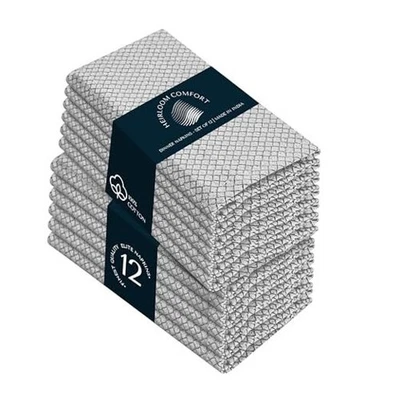 Grey Cotton Cloth Napkins 12 Pack, 16x16 Inch, 16" x 16" (Set of 12) Dark Grey - Image 1 of 4