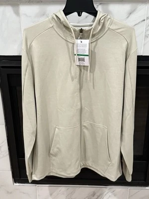 🐧 Jaqueta com capuz masculina esportiva original Penguin L prata ágata urze zíper completo - Imagem 1 de 4